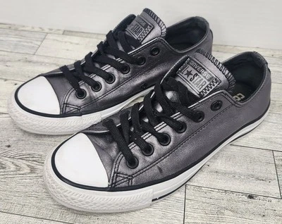 Converse Chuck Taylor All Star Low Metallic Silver Size 7 - Image 1 of 4