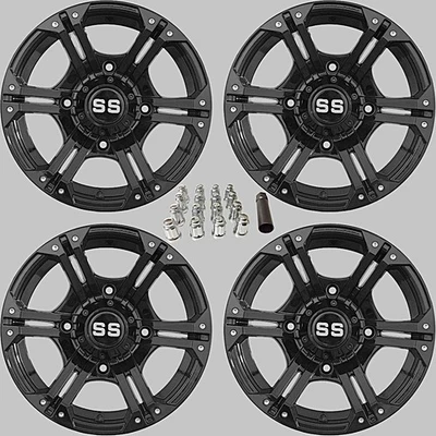 POLARIS RZR XP1000 14" VIPER BLK ATV / UTV ALUMINUM WHEELS (SET 4) POL10K - Image 1 of 4