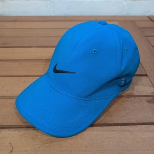 Nike Golf RZN Vapor Ball Cap Hat Blue w Black Swoosh Flexfit One Size - Picture 1 of 6