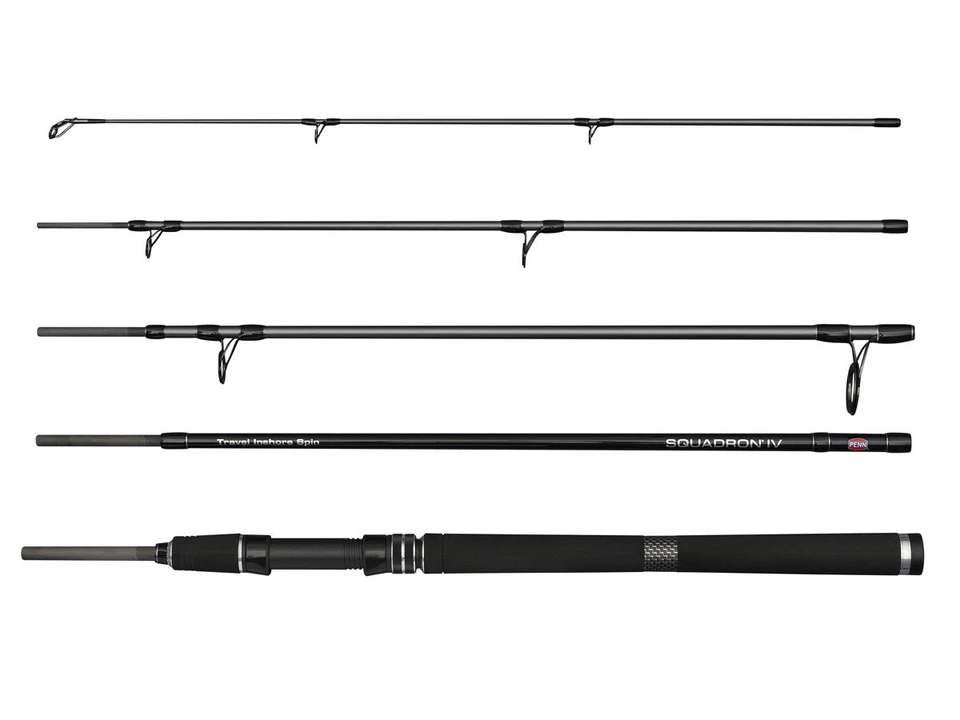 NEW 2025 Penn Squadron IV Travel Spin 2.40m-3.00m 5-sec Canne Pesca dalla Barca - Immagine 1 di 1