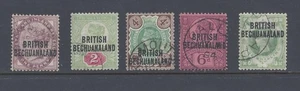BECHUANALAND QV 1891-1904 SET OF 5 USED SG 33/37 - Picture 1 of 2
