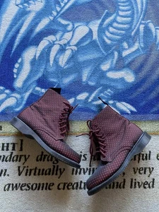 Dr Martens Evan Red Polka Dot Boots Women’s Sz 5 Non Slip Party Going Out Bootie - Picture 1 of 10