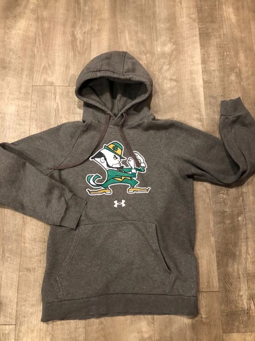 Under Armour Gray Notre Dame Fighting Irish Men’s Hoodie Sweatshirt Small S Cover