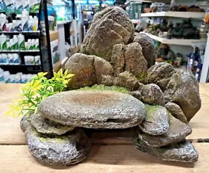 Grey Natural Stone Rock Effect Fish Tank Cave Hideaway Aquarium Ornament - Picture 1 of 5