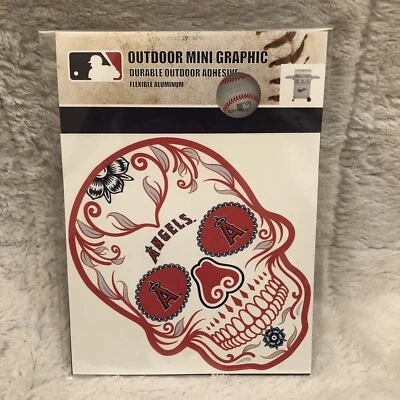 Los Angeles Angels Anaheim Dio De Los Muerte Sugar Skull Outdoor Graphic Sticker - Image 1 of 4