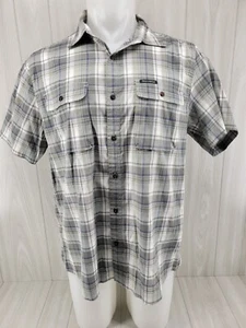 Field & Stream Shirt Mens Large Green Plaid Cotton Blend Button Up Adult - Picture 1 of 9