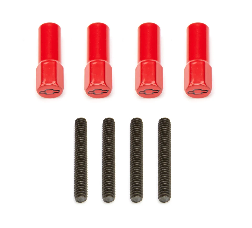 PROFORM 141-602 Mini Valve Cover Nuts Red Bowtie Emblem - Image 1 of 1