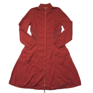 NWT XCVI Wearables Deschutes Jacket Dress in Mahogany Pigment Cotton L - Picture 1 of 5