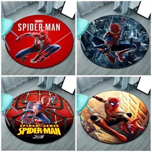 Spiderman Round Area Rugs Fluffy Rugs Floor Mat Bedroom Anti-skid Carpet Gifts - Picture 1 of 9