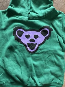 Felpa con cappuccio Grateful Dead Kids Bear con orecchie! Taglia 4 Autentica da dead.net nuova senza etichette - Foto 1 di 5