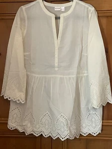 Tunica bodyflirt @ Caleidoscopio taglia 14 ricamo avorio manica a 3/4 TOP prarie boho - Foto 1 di 3
