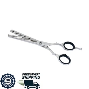 Forbici Doppio Dentata da Barbiere Per Sfoltire capelli Mis 6” Acciaio inox - Photo 1/3