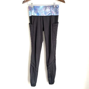 IVIVVA Girls 14 Black Side Pocket Full Length Colorful Waist Quilted Leggings - Picture 1 of 6