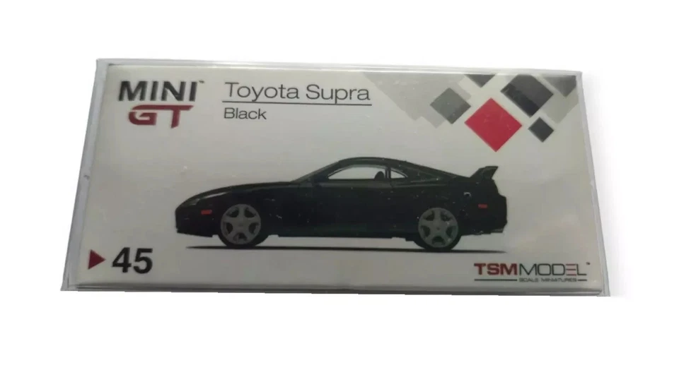 TSM Mini GT 45 Toyota Supra Black RHD 1:64 - Image 1 of 1