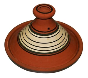 "Olla de cocina marroquí tajine sin plomo terracota acristalada grande 12" - Imagen 1 de 6