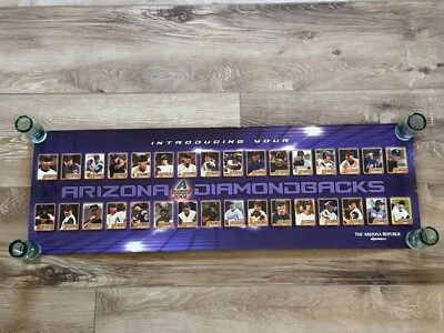 Arizona DIAMONDBACKS 2001 Team Photo 35" x 11" sga MLB Baseball Dbacks WSC - Image 1 of 4