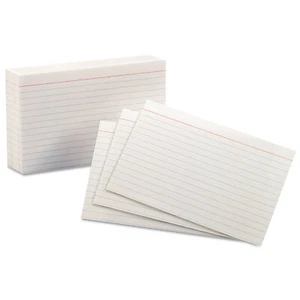 Oxford Ruled Index Cards 4 x 6 White 100/Pack 41 - Picture 1 of 5