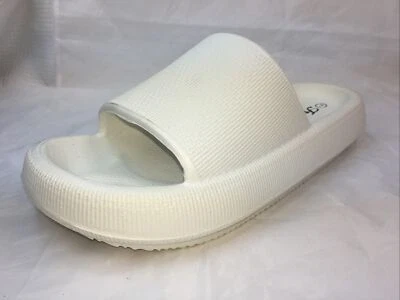 FOREVER-MEEK-WHITE Women PLATFORM Sandal PILLOW CLOUD Slide ULTRA THICK CUSHION - Image 1 of 4