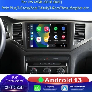 8~K 32GB Autoradio GPS CarPlay Für VW MQB Polo Plus T-Cross T-ROC 2018-2021 DSP - Bild 1 von 24