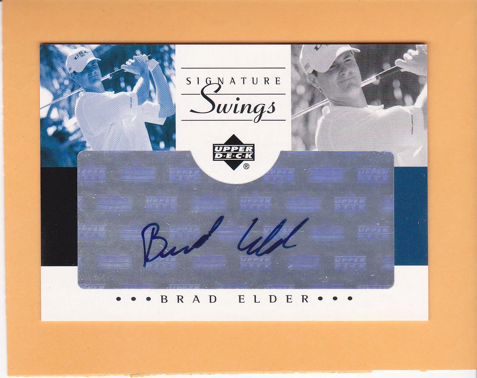 BRAD ELDER #SS-BE 2002 SP GAME USED SIGNATURE SWINGS AUTOGRAPH AUTO PGA TOUR  A1 - Image 1 of 2
