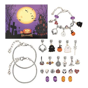 Bracelet Advent Calendar 24 Days Halloween Countdown Jewelry Charm Making Kit - Picture 1 of 12