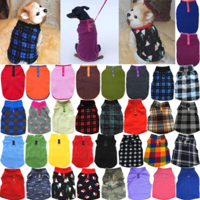 Pet Dog Warm Coat Fleece Jacket Jumper Sweater Winter Clothes Puppy Vest Outfit - Image 1 of 4