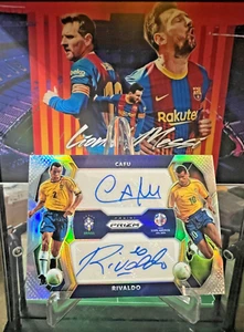 2024 Panini Prizm Conmebol Copa America Cafu/Rivaldo #DS-CR Silver Dual Auto /99 - Picture 1 of 15