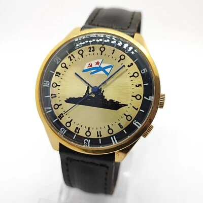 ☭ Reloj Raketa 2623.H SU Navy 16 Joyas 24 Horas URSS Soviética De Colección REVISADO Foto 1 de 4