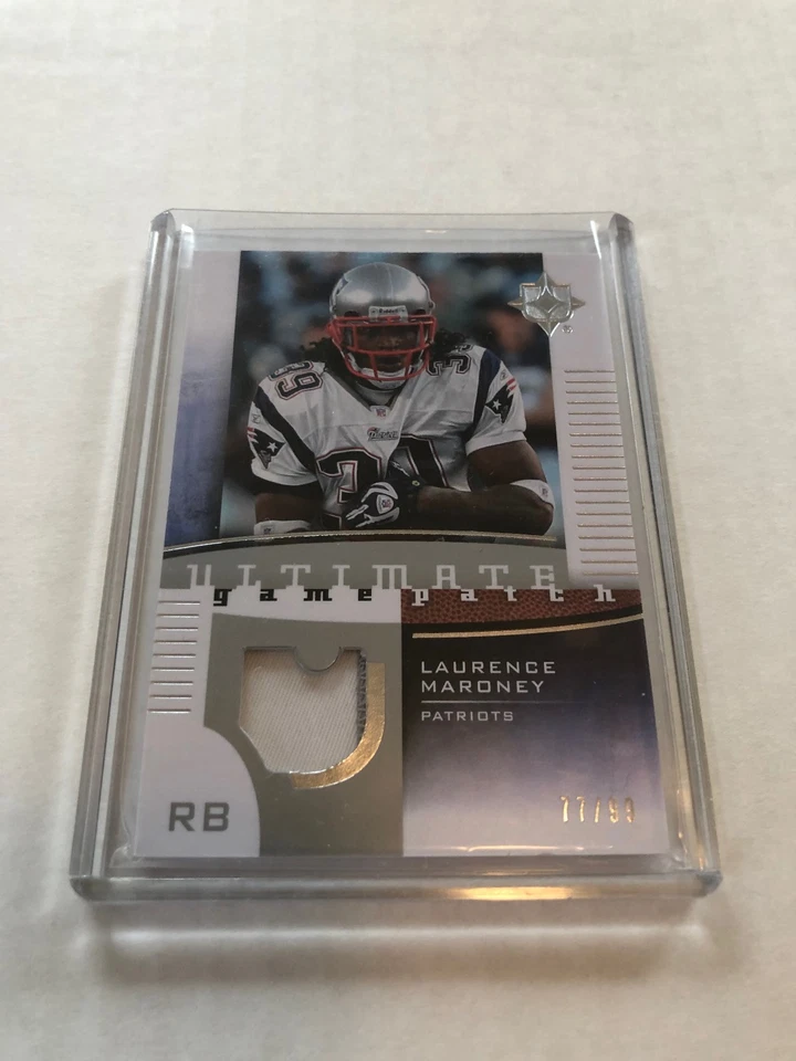Laurence Maroney 2007 Ultimate Collection Game Patches /99! Pats! Super Bowl!  - Image 1 of 1