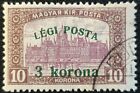 Duzik S: Hungary 1920 "Air. Surch Legi Posta" Sg401 3K. On 10K. Used (Nos2657)**
