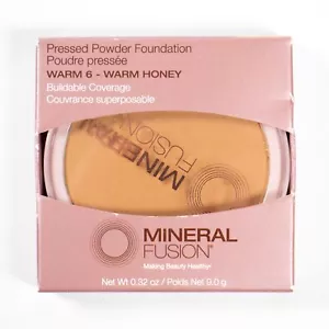 Mineral Fusion Pressed Powder Foundation Warm 6 Warm Honey 0.32 oz NIB New - Picture 1 of 3