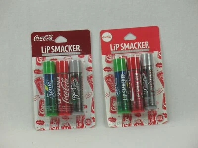  Lip Smacker 可口可乐樱桃香草经典口味套装 2 件共 6 件全新未拆封 — 第 1/3 张图片
