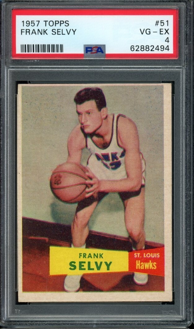 1957 Topps Basketball #51 Frank Selvy Hawks PSA 4 VG-EX LOOK! SV