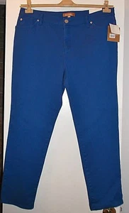 Ellen Tracy Betty Slim Ankle Ultramarine Blue Jeans NWT Size 14 - Picture 1 of 2