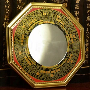 Chinese Era Oriental Safe Protection Feng Shui Home House Concave Bagua Mirror - Picture 1 of 10