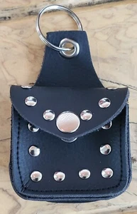Leder Nieten Etui Schlüsselanhänger - Bild 1 von 4