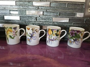 Bill Goldsmith Narcissus Limoges 4 tazas de té - Imagen 1 de 8