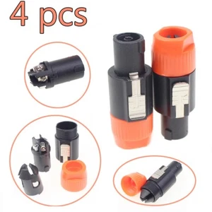 4pcs NL4FC professional Speakon 4 Pole Plug Male Audio Speaker End Connectors US - Picture 1 of 9