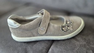 Richter Kinder Ballerina grau Velourleder Decksohle Leder Halbschuhe Gr. 32 - Bild 1 von 7