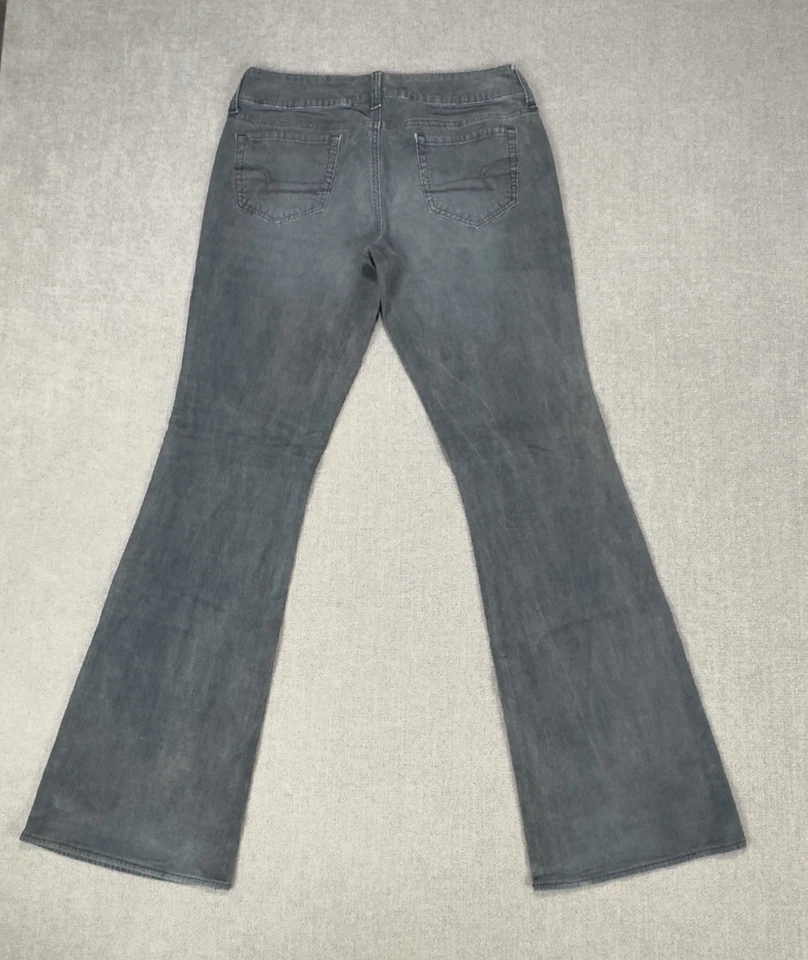 Брюки расклешенные женские American Eagle вельветовые художественные синие эластичные 31x33 покрой ботинок - Изображение 1 из 4