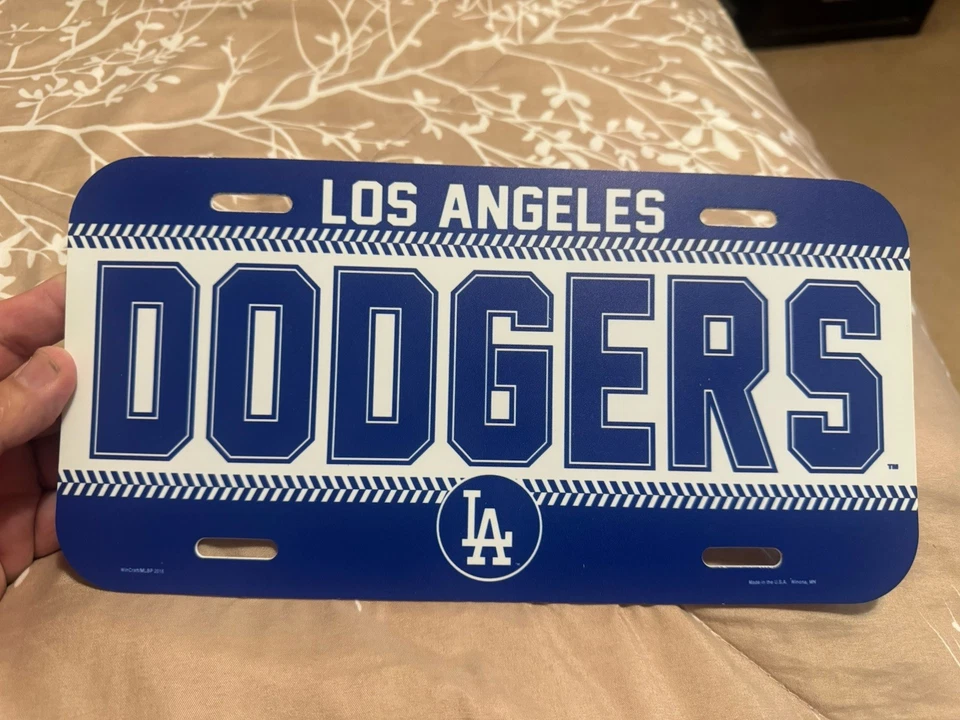 Los Angeles Dodgers Plastic License Plate Auto Tag MLB - Image 1 of 1