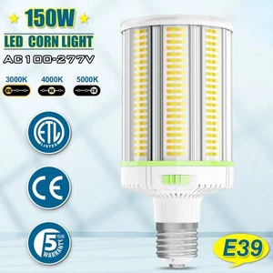 150W LED Corn Light Bulb E39 Mogul Base, Warehouse High Bay Lights djustable CCT - Picture 1 of 13