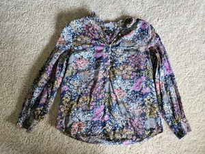talbots petite damen gr. kleine zierliche geblümte Bluse bunt Baumwolle Top - Bild 1 von 5