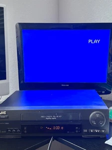 JVC VCR HR-A51U Pro-Cision 19U 4 Head Plug and Play VHS FOR PARTS OR REPAIR - Picture 1 of 23