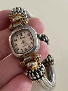 Xanadu Cuff Bracelet Quartz Analog Women's Watch Tarnished Parts Not Working - Picture 1 of 8