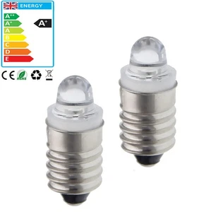 Warm/White 3V 12V E10 LED Bulb Screw Replacement For Torch Flashlight Light - Picture 1 of 12