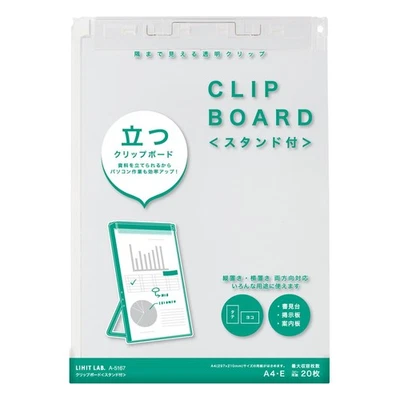 Clipboard with stand A4 clear A5167-1 - Image 1 of 4