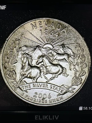 2006 Nevada State Quarter Pooping Horses Coin 11.5.25.03 - Image 1 of 4