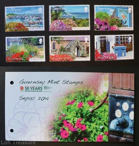 Guernsey Stamps: "SEPAC 2014 - 50th Britain in Bloom" MNH Presentation Pack 2014 - Picture 1 of 6