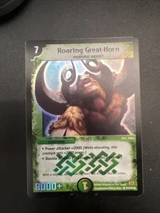 Duel Masters DM-01 Roaring Great Horn S10/S10 English - NM Holo Foil - Picture 1 of 13
